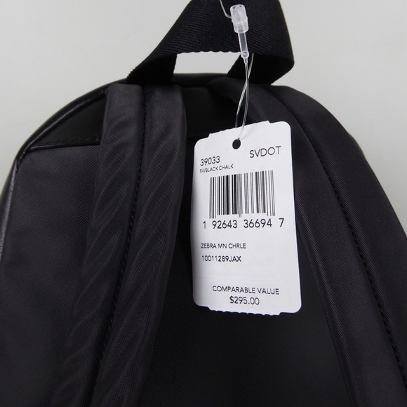 Coach Mini Charlie Backpack Zebra Print Leather - Picture 10 of 13